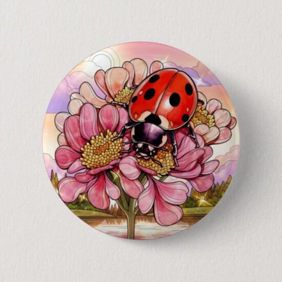 Mazs spogulītis Bizbizmārīte uz zieda